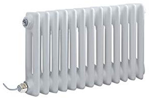 Milano Windsor 600W White Cast Iron Style Horizontal 2 Column WiFi Electric Radiator - 300mm x 605mm