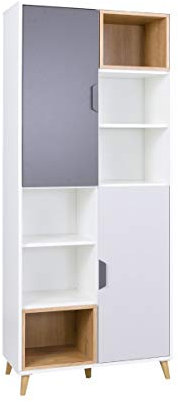 Furniture24 Schrank Joker 03 Regal Bücherregal Hochschrank mit 2 Türen