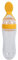 Biberon avec cuillère, 1 Pc 90 ml Cuillère de distribution de nourriture pour bébé en silicone Cuillère pour bébé Biberon Aliments frais Céréales Squeeze Feeder(Jaune)