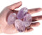 Amethyst Stein Handschmeichler - 4 Stück Amethyst Trommelstein Kristalle Kristallstein Nature Edelsteine, Seifenstein, Glatter Heilkristall, Sorgenstein