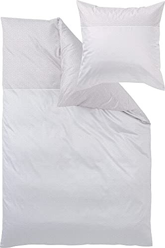 Curt Bauer Bettwäsche Graceful Mako-Brokat-Damast Taupe Größe 155x220 cm (80x80 cm)