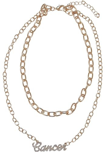 Urban Classics Unisex Halskette Diamond Zodiac Golden Necklace, Farbe cancer, Größe one size