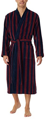 Schiesser Peignoir en Velours Doux, Bordeaux, S Homme