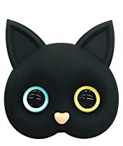JCYUANI Cellphone Ring Holder With Extended Bracket - Black Cute Kitten Phone Companion for Watching Movies and Videos - Lazy Person Essential