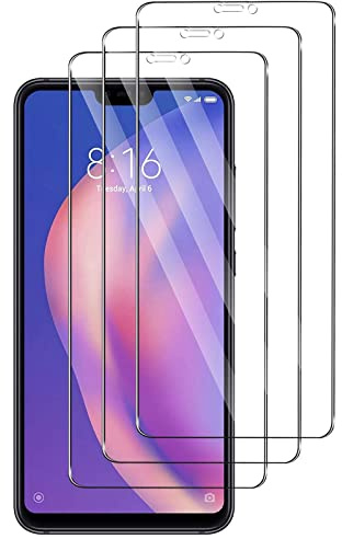 QJOY Protector de Pantalla Compatible con Xiaomi Mi 8 Lite,[Resistente a Rayones,Alta Definición,Sin Burbujas], [3 Piezas] Protector de Vidrio Templado para Xiaomi Mi 8 Lite