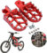 Dirt Bike Fußrasten Motorrad Fußrasten Fußpedale Auflagen CNC für Sur Ron Light Bee S/X Segway X260 X160 CRF150F 2003-2019 CRF230F 2003-2019 Pit Bike Rot