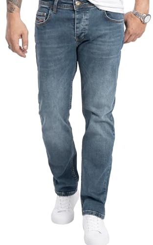 Rock Creek Jeans Herren Hose Regular Fit Gerades Bein Denim M31 | Klassische Herrenjeans mit geradem Schnitt, lange Jeanshose und Herrenhose für Alltag, Freizeit, Büro und Casual-Looks