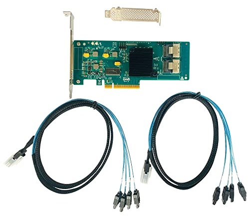 LSI 9201-8i Scheda controller RAID 6G HBA FW P20 9211-8i Modalità IT ZFS FreeNAS unRAID SAS PCI E Expander Card + 2 x SFF-8087 SATA