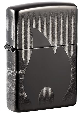 Ebony gelasert Zippo Flame 60006779 8seitig gelasert