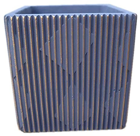 Balkon-Hängepflanzgefäß, Garten-Blumentöpfe, quadratische Zement-Blumentöpfe, Heim-Balkon-Blumentöpfe (lila 10 x 10 x 10 cm)