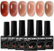 Morovan Jelly Gel Nail Polish: 6 Transparent Red Pink Nude Gel Polish Kit for Salon Gel Polish Set