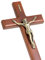 SISSIDA Kruzifix-Wandkreuz, 30,5 cm, handgefertigte katholische Kreuze aus Holz mit Jesus Christus für Wanddekoration