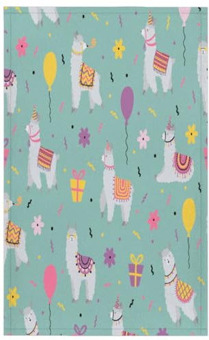 TropicalLife Lama Alpaka Süße Küchentücher 45x72cm, Alpaka Küche Geschirrtuch 4 Stück Saugfähiges Wiederverwendbares Küchentuch Geschirrtücher für Zuhause Gastronomie Bar