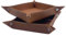 Diko.style®- Set 2 Bandejas Vaciabolsillos 24CM Cuero PU | Recibidor, Habitación y Escritorio | Bandeja Joyas | Camel | Bandeja Organizadora