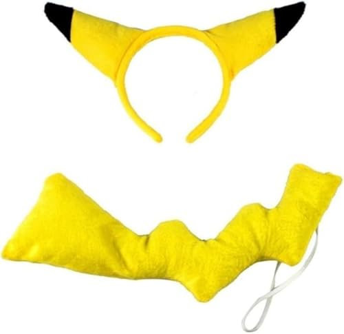Tierkostüm Für Jungen Oder Mädchen Für Karneval. Elektrische Gelbe Mausverkleidung Für Kinder Mit Ohren Und Schwanz. Lustige Kostüme Für Kinder. Zubehör Für Karnevalskostüme.