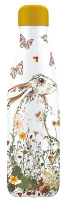 Museums & Galleries Insulated Drinks Bottle - Wildflower Hare and Butterflies - 500ml Stainless Steel Bottle