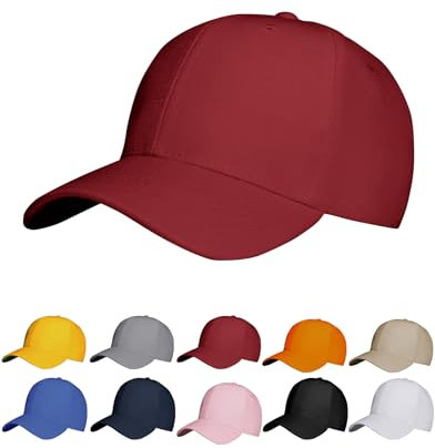 NebulaGlam Baseball Cap Unisex, Verstellbar Basecap, Baumwolle Sonnenmütze Baseball-Mütze Unisex, Baseballkappe für Herren und Damen für Sport Reisen Draußen (Rotwein)