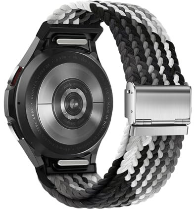 SimpleThings One-Click No Gap Bracelet tressé compatible avec Samsung Galaxy Watch 7/6/5/4 (40 mm 44 mm), Galaxy Watch 5 Pro 45 mm, Galaxy Watch 6/4 Classic (47 mm, 43 mm/42 mm, 46 mm) pour, Universal