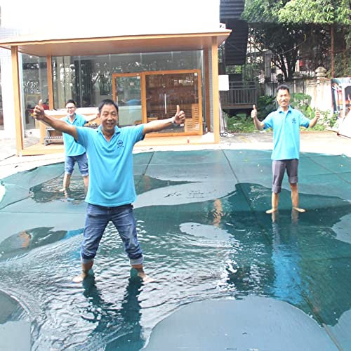 Winter-Poolabdeckung, rundes Laubnetz für Schwimmbecken, 10 12 15 16 18 20 24 Fuß, strapazierfähige Inground-Poolabdeckungen, Schutzdecke für die Sicherheit von Kindern und Hunden, grün (Größe: 6 m/
