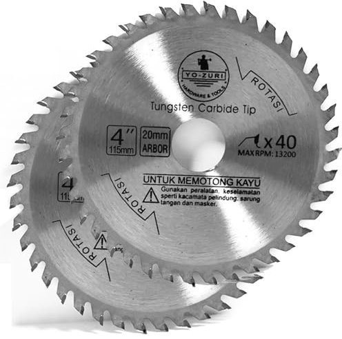 115mm Carbide Saw Blade 4 Angle Grinder Circular Saw Blade 40 Teeth, Circular Saw Blade for Woodworking Angle Grinder (2 Pack)