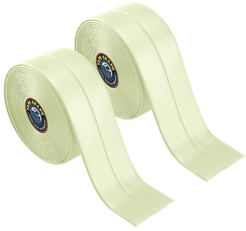 2 Rolls White Bath Sealant Strip Self Adhesive Caulk Strip Sealant Tape Water Resistant Anti Mould Sealing Tape for Kitchen, Bathroom, Bathtub, Toilet, Wall Floor & Sink (Apple Green, 38mm x 3.2M)