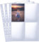 50Blatt Fotohüllen A4 10x15cm 4 Fächer 400 Taschen Sammelhüllen für A4 2/3/4 Ringbuch, Doppelseitige Postkartenhüllen mit 4 Fächern, DIN A4 Klarsichthüllen 4-Fach Hüllen für Sammelkarten Ordner Fotos