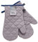 ESSEX - Ofenhandschuhe Hitzebestaendig, Modernes Weihnachten Topflappen Handschuh Set, aus Baumwolle, 19 x 30 cm, Ausgezeichneten Qualität - Basic, Grau