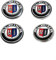 BAIJYON 4 Stück Nabendeckel, für Alpina 68mm Radnabenkappen Felgendeckel Felgenkappen Nabenkappen Wheel Caps Radnabenabdeckun Autoteile
