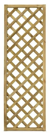 Grille en bois en maille Diagonale Gaia 60 x 180 cm Couleur naturelle imprégnée en autoclave