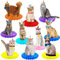 Calkkrer 10 Stück Honigwaben Katzen Tischdeko, Niedliche Katzen Geburtstag Dekoration, Partyzubehör Katzenmotiv, Geburtstagsdekoration Katze, Katzengeburtstag Shower
