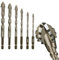 Exzenterbohrer-Set, 4-schneidig, Sägezahn-Exzenterbohrer-Set, hohe Härte, gezackte Kantenbohrer für Glas, Keramik, Holz und Metall, multifunktionaler Schrägkopf-Bits für präzises Bohren und