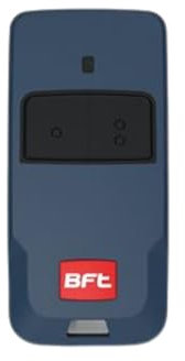 BFT MITTO COOL C2 (sostituisce MITTO 2B Ref: rcb02 r1) - Telecomando blu a 2 pulsanti per cancelli e porta del garage - 433,92 MHz - Codice girevole - U-Security (blu telecomando all'unità)