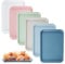 Velicber 6 Pcs Bandeja Plastico Rectangular Bandejas para Servir Comida Bandeja Antideslizante Bandejas Cafés para Servir Comida para Comedor Cocina 24.8 x 17.8 CM(6 Color)