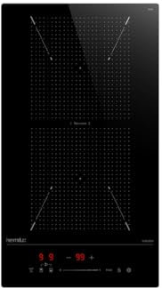 Hermitlux Induktionskochfeld mit Flexzonen, Einbau Domino Induktionskochfeld mit 9 Leistungsstufen und Booster Funktion,Einbau Schieberegler Steuerung & Timer, 30 cm, 3500 W