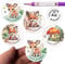 TOBJA Namensaufkleber Kinder Schule personalisiert | 36 wasserfeste Sticker mit Namen für Hefte & Schule | Permanent haftend | Süßes Waldtiere Design für Mädchen & Jungen