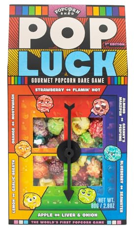 Popcorn Shed Pop Luck Gourmet Popcorn Dare Game (80g Shed) | The World’s First Popcorn Dare Game, Weird & Wacky Flavours, Take your Taste Buds to Adventure of Good, Bad & Surprising