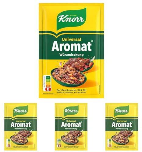 Knorr Würzmittel Nachfüllpackung Aromat Gewürzmischung zum Verfeinern von Speisen für schnelle Gerichte 100 g 1 Stück (Packung mit 4)