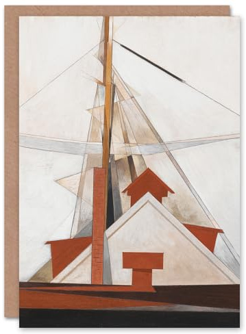 Artery8 Charles Demuth Art Card Sailboat Masts Cubist Painting