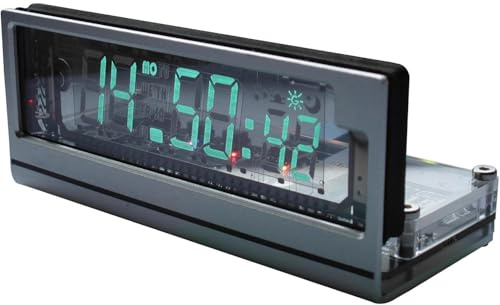 VFD Digitaluhr mit WIFI Time Sync RGB Ambient Stimmungsbeleuchtung Tagesanzeige für Schlafzimmer und Büro Dekoration