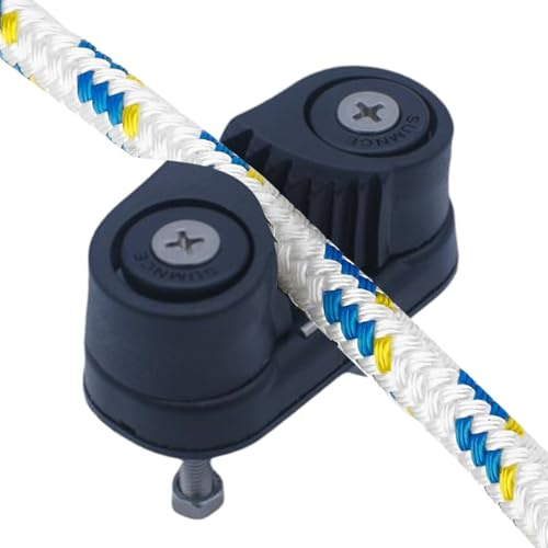 Stollenseil für Boote - Tragbare Nylon-Konstruktion, leichtes Segelzubehör, Design mit starkem Griff, Marine-Gerät, einfache Einstellung des Seils | Schwarzer Anschlagstock für Segelboot p