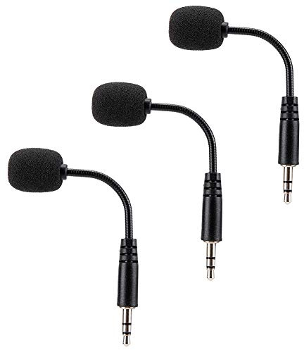 Hethlif Flexible Microphone, Gooseneck Mic Gooseneck Microphone with 3.5mm Jack 3 Pcs for Computer Mobile Phone