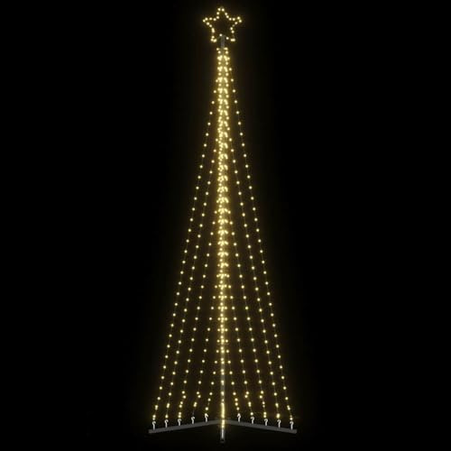 ACAGALA LED Tannenbaum Outdoor mit Stern 495 LEDs Weihnachtsbaum Metall Groß Kegelform, Großer Lichterbaum 300 cm, 8 Modi, Warmweiß, Weihnachtsdekoration für draußen XXL
