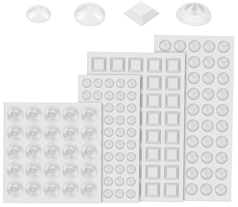 165pcs Silicone Bumpers,4 size, Adhesive Buffer Pads Cupboard Door Stops Pads, Clear Furniture Buffer Pads, Rubber Feet for Furniture Glass Tables Door Protect