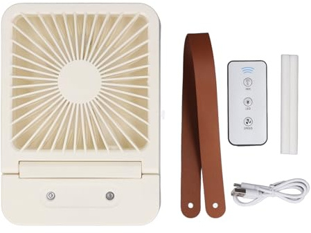 Ventilador de aire acondicionado Mini enfriador de aire recargable con tanque de agua de 2,5 L Control remoto 3 velocidades Luz nocturna Aire acondicionado portátil para el hogar