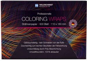 Waldschmidt Coloring Wraps Strähnen-Papier kurz, 500 Blatt, 110x160mm