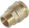 SOMATHERM FOR YOU - Raccord droit Mâle laiton pour tube PE D32 - M26/34 - Technologie à sens unique de montage garantissant le bon montage du raccordement