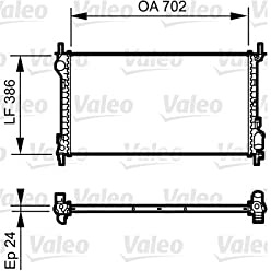Valeo Kühler, Motorkühlung 735167 | Kompatibel mit: FORD TOURNEO CONNECT, TRANSIT CONNECT