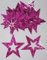 24, 35 mm, Stern, Glitzer-Gliederung zum Aufbügeln Hot Pink
