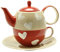 Tea for one Set Corazon Keramik, 4 teilig Kanne: 0,4 l, Tasse: 0,2 l