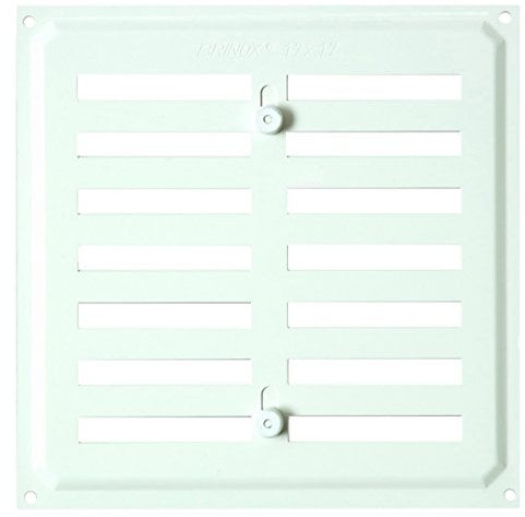 Brinox B70380D - Rejilla con persiana (17 x 17 cm) color lacado blanco